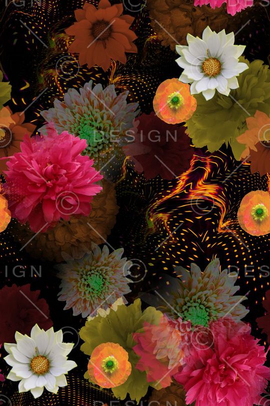 花卉印花华亿平台图片