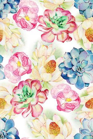 时尚抽象手绘肉类植物数码印花印花华亿平台图片