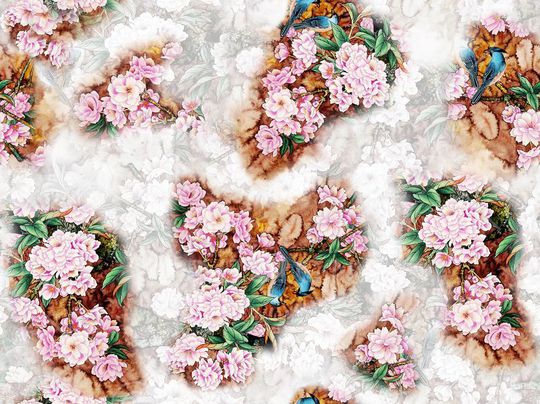 花卉印花华亿平台图片