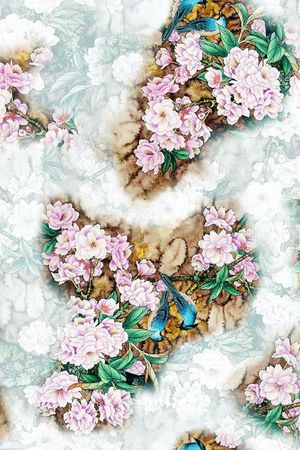 花卉印花华亿平台图片