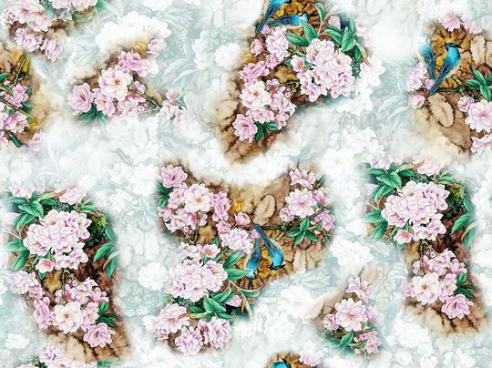 花卉印花华亿平台图片