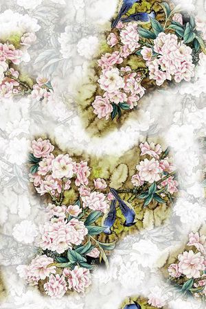 花卉印花华亿平台图片