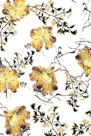 中国风印花华亿平台图片