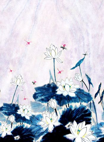 旗袍时尚新花印花华亿平台图片