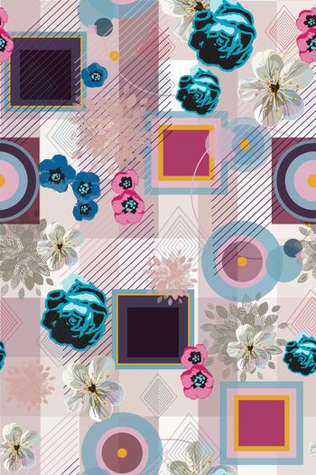 方格印花华亿平台图片