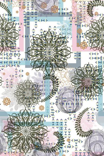 线条花印花华亿平台图片