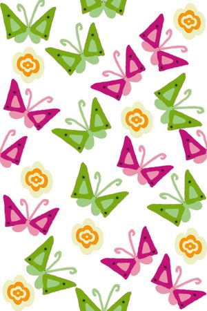 趣味蝴蝶印花华亿平台图片