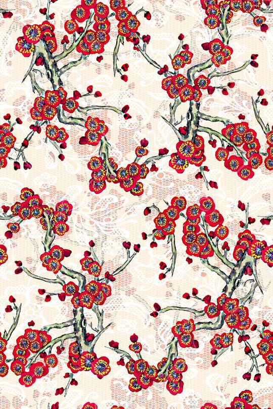 梅花印花华亿平台图片