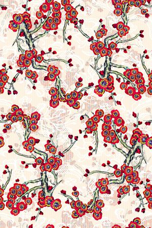 梅花印花华亿平台图片