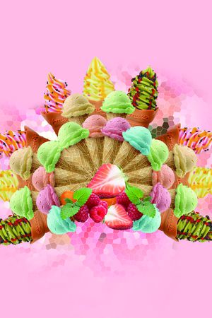 冰激凌印花华亿平台图片