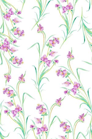 时尚流行植物花卉清爽柔和系列印花华亿平台图片