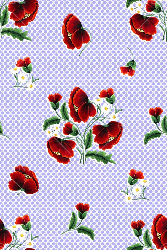 抽象手绘满版刺绣印花华亿平台图片