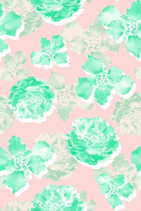 抽象手绘满版多肉植物印花华亿平台图片