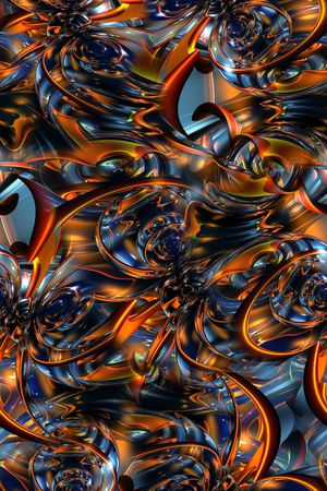 时尚抽象几何分形艳丽女装印花印花华亿平台图片