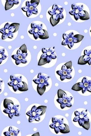 抽象手绘满版花卉印花华亿平台图片