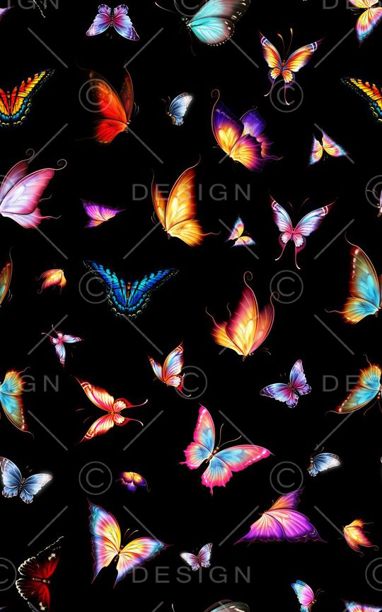 蝴蝶印花华亿平台图片