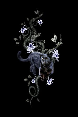 SHO手绘LV中国风风格印花华亿平台图片