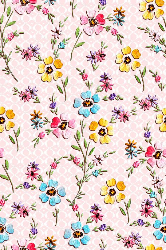 抽象手绘满版刺绣印花华亿平台图片