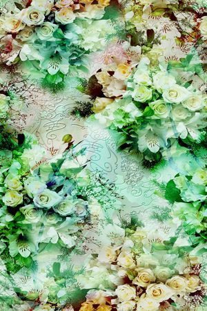 花卉印花华亿平台图片