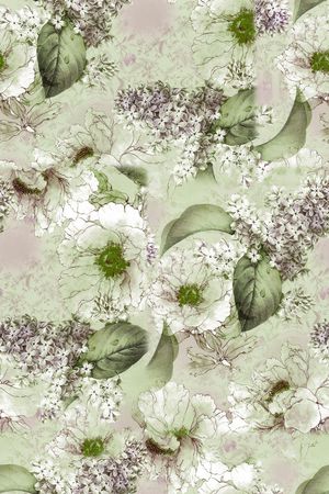 花卉印花华亿平台图片