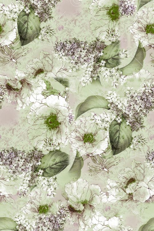 花卉印花华亿平台图片