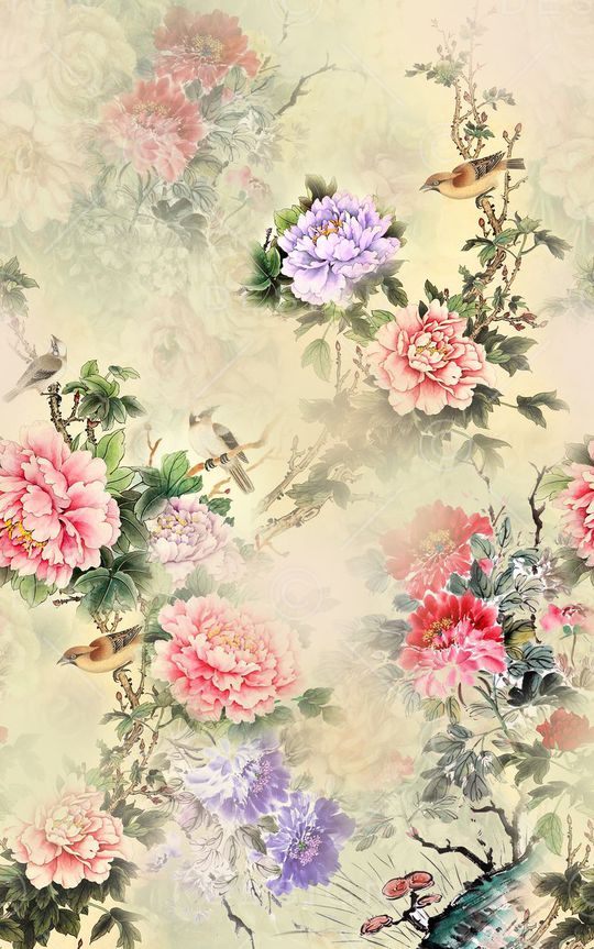 中国风印花华亿平台图片