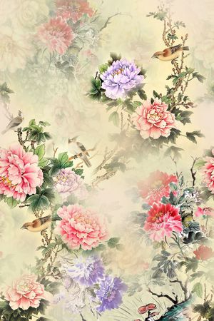 中国风印花华亿平台图片