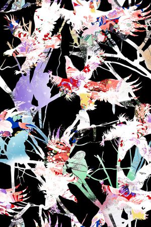 树枝印花华亿平台图片