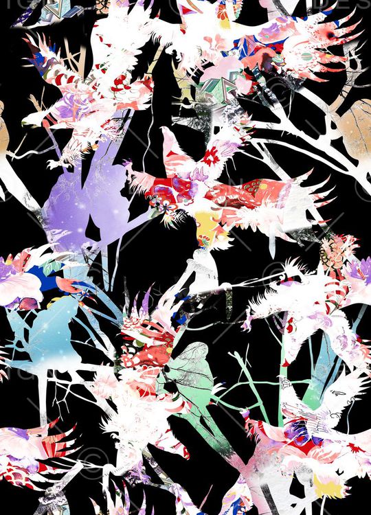 树枝印花华亿平台图片