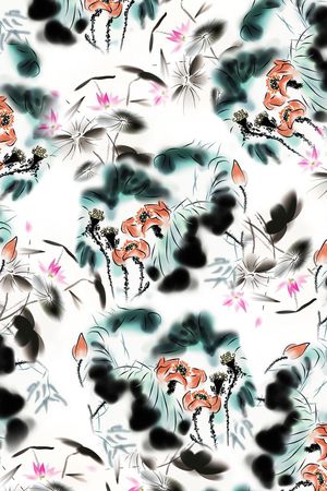 荷叶印花华亿平台图片