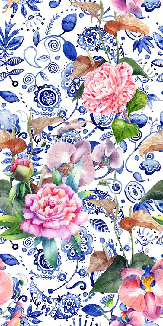 花卉印花华亿平台图片