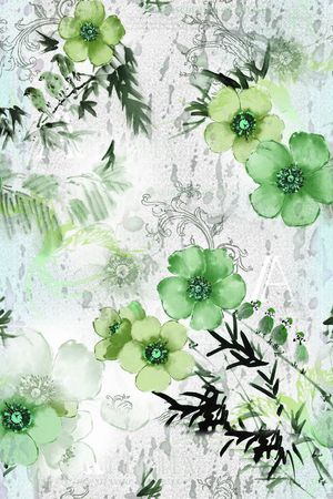 花卉印花华亿平台图片