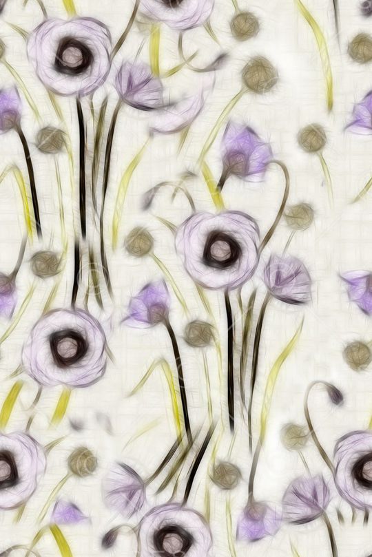 抽象写意花卉印花华亿平台图片