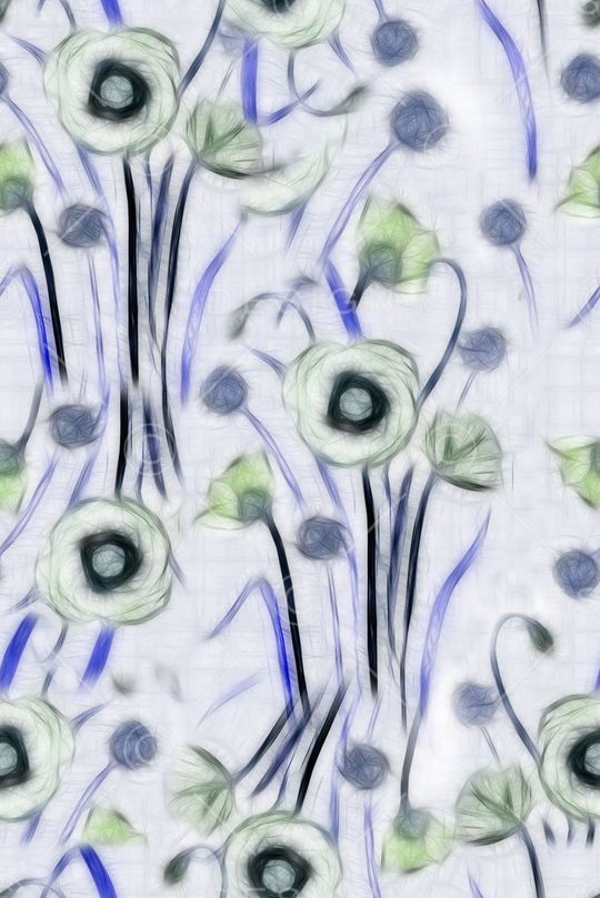 抽象写意花卉印花华亿平台图片