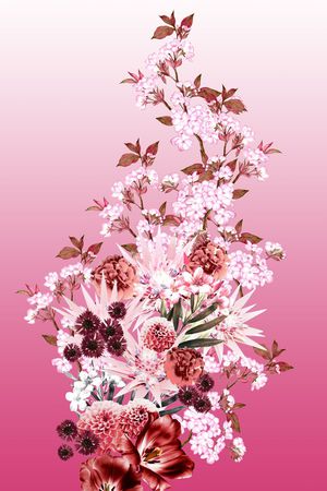 花卉印花华亿平台图片