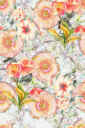 时尚潮流手绘水彩画印花华亿平台图片