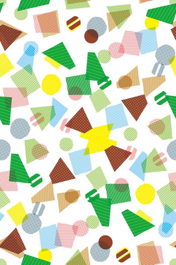 不规则几何印花华亿平台图片