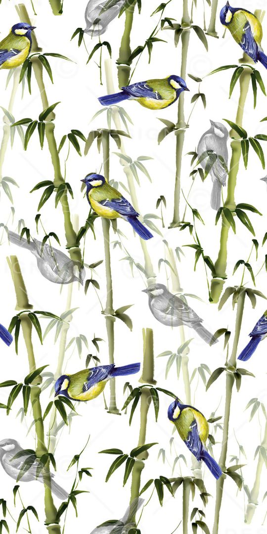 复古中国风竹子印花华亿平台图片