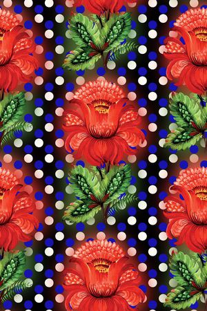 时尚潮流女装裙子花卉数码印花印花华亿平台图片