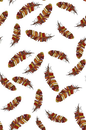 羽毛印花华亿平台图片