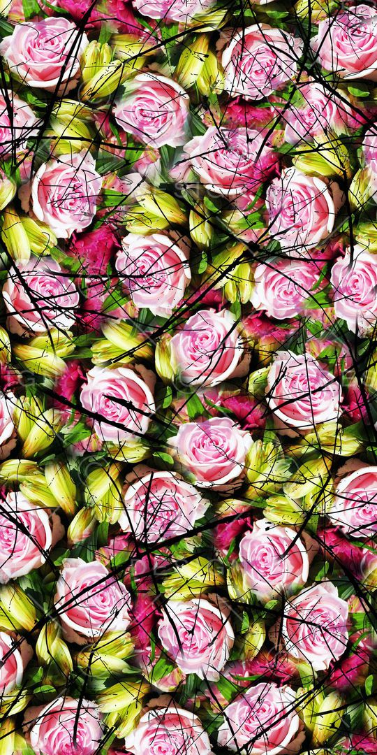 时尚绚丽玫瑰花印花华亿平台图片