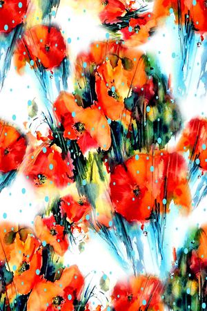 花卉印花华亿平台图片