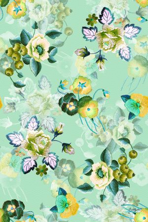 花卉印花华亿平台图片