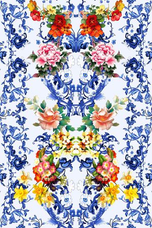 中国风印花华亿平台图片