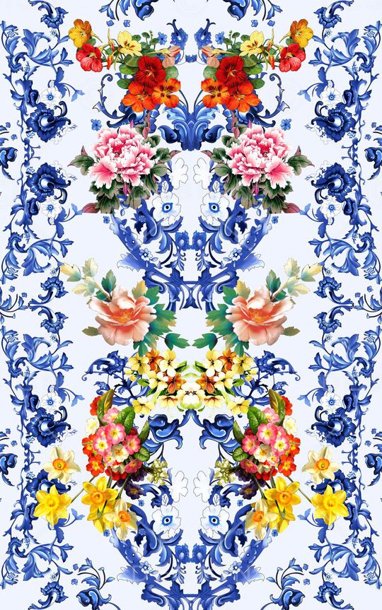 中国风印花华亿平台图片