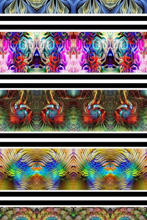 大气时尚炫彩数码风印花华亿平台图片