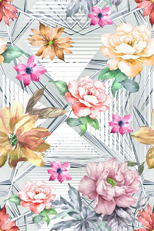 花卉印花华亿平台图片