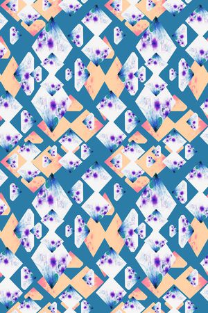 小方块印花华亿平台图片