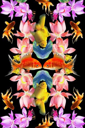 金鱼印花华亿平台图片