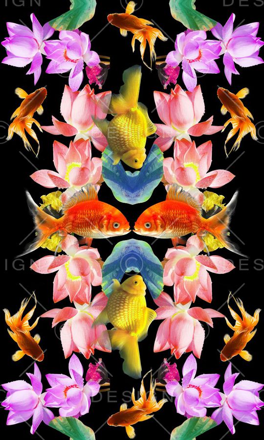 金鱼印花华亿平台图片